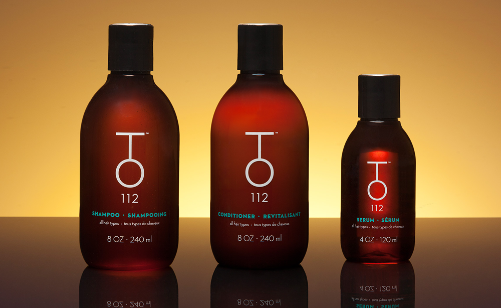 TO112 balanced shampoo and balanced conditioner TO112 hair serum made with tamanu oil