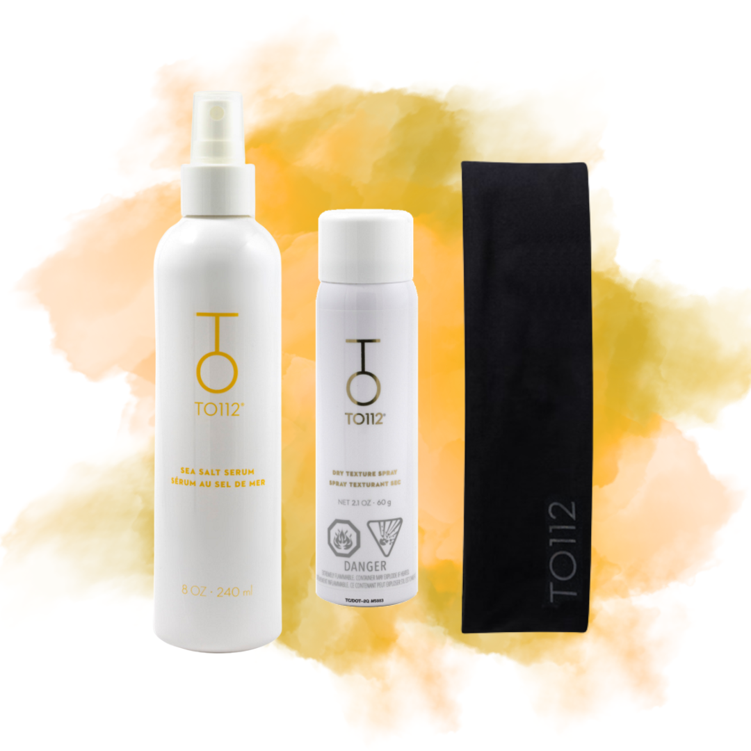 Air-dry with Sea Salt Serum, accessorize with the Infinity Loop Headband, and finish with a spritz of Dry Texture Spray.