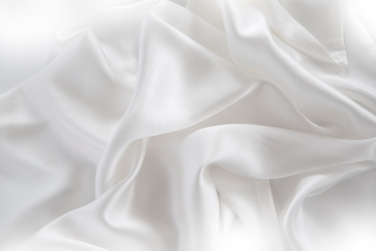Close up of To112 pillowcase white silk texture